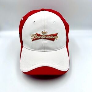 Budweiser Racing Kevin Harvick #4 Strapback Hat Chase Authentics Cap NASCAR Red